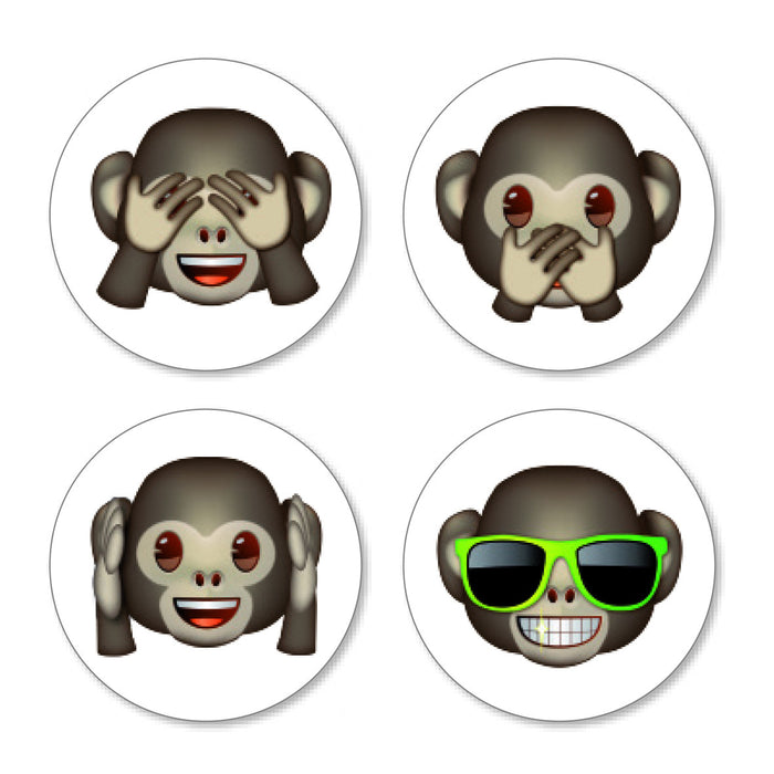 Magneten Emoji Monkeys - 4 stuks
