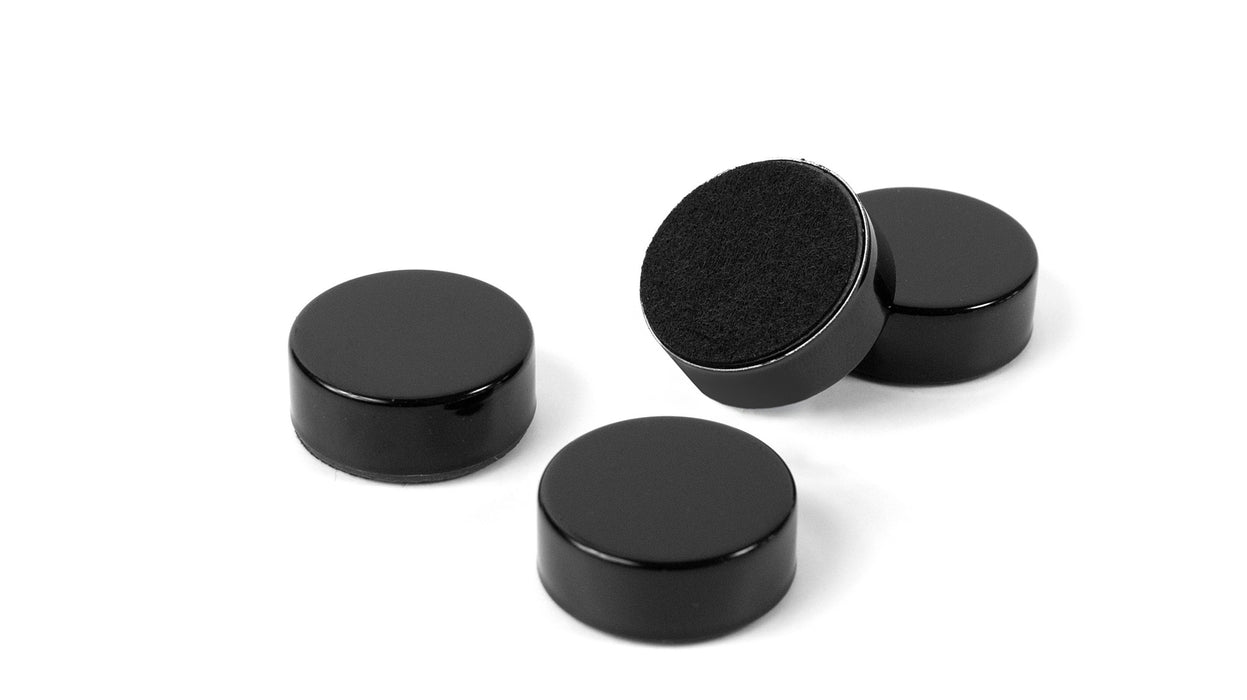 Magneten Disk zwart - 4 stuks